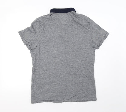 F&F Mens Black Geometric   Polo Size L