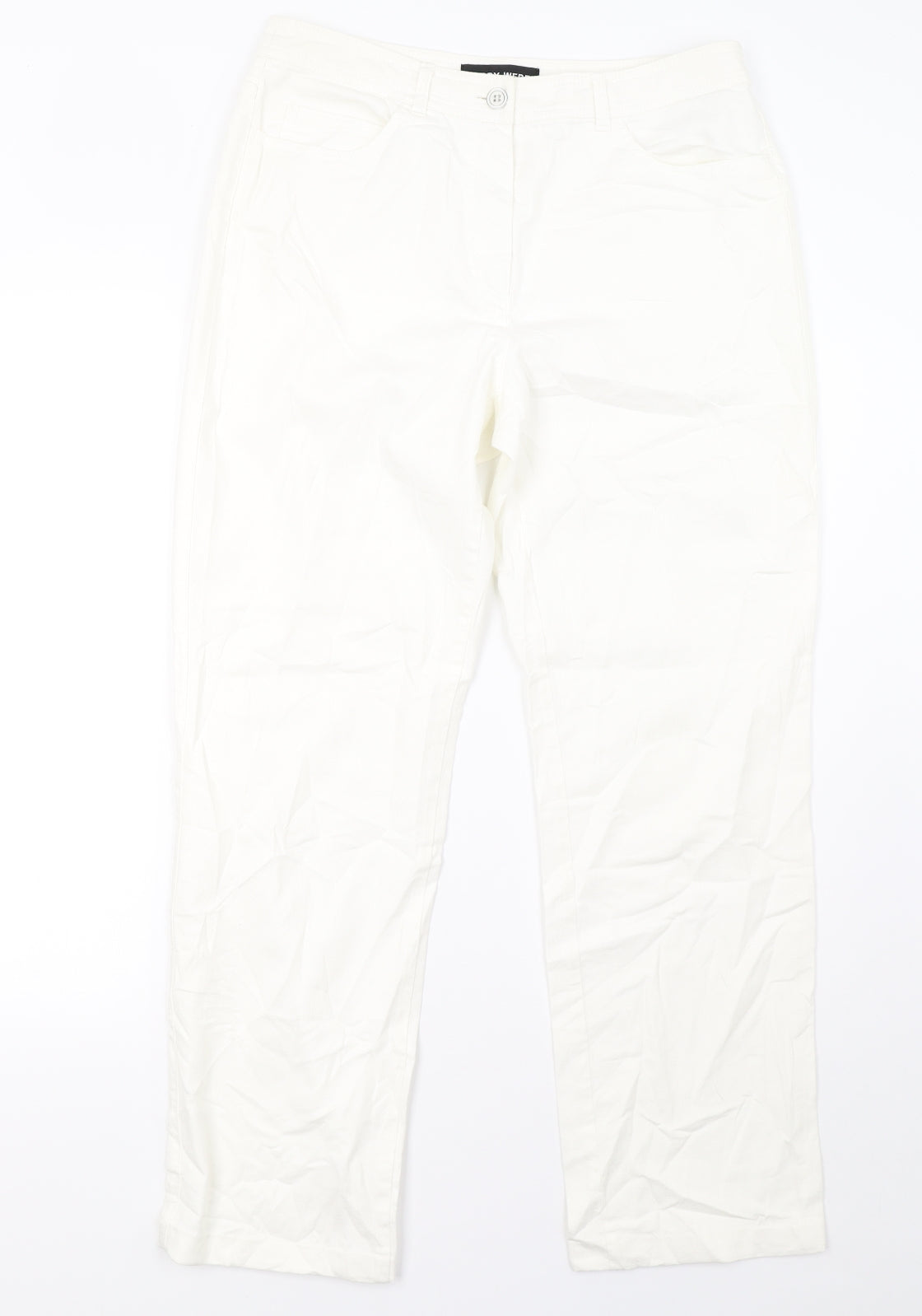 Gerry Weber Womens White  Denim Trousers  Size 14 L30 in