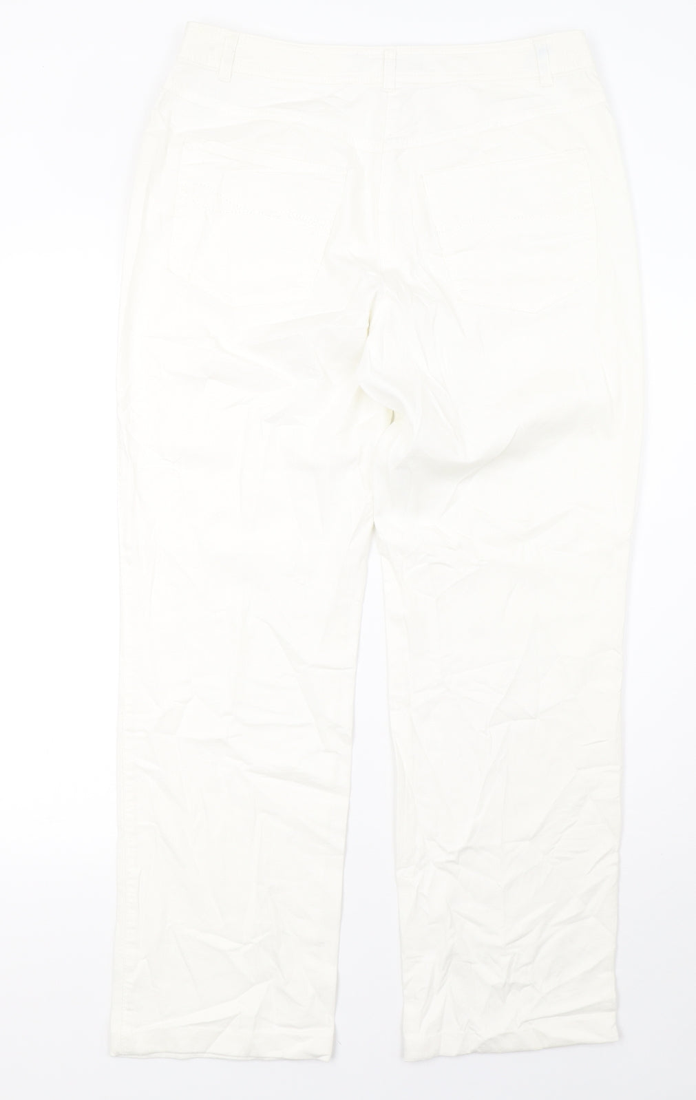 Gerry Weber Womens White  Denim Trousers  Size 14 L30 in