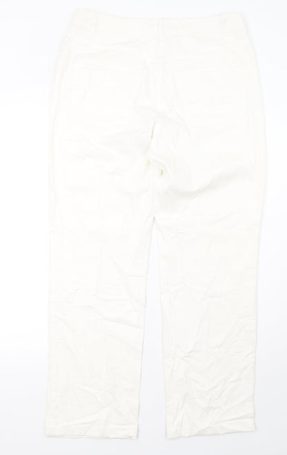 Gerry Weber Womens White  Denim Trousers  Size 14 L30 in