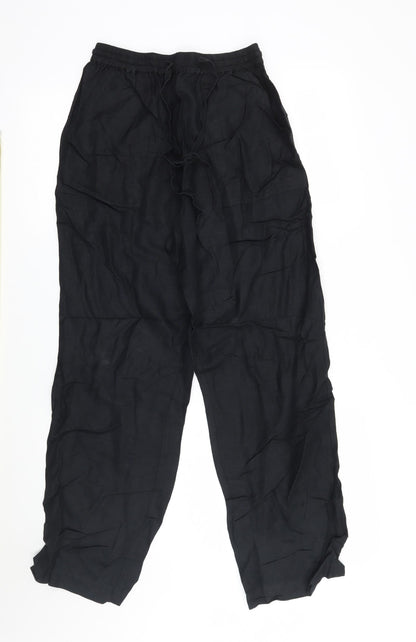 Womens UK Size 12 Preworn Regular Fit  Black Trousers