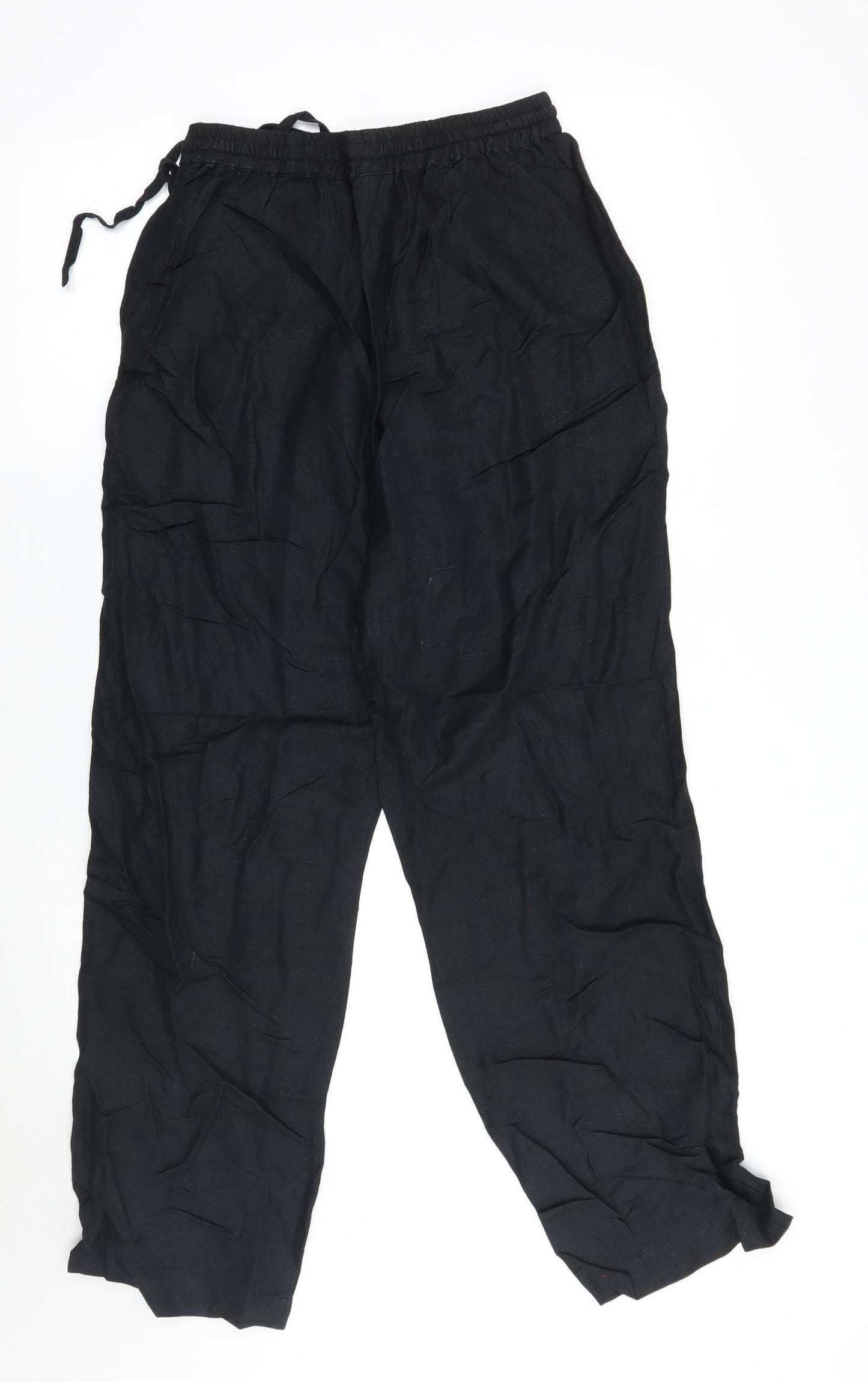 Womens UK Size 12 Preworn Regular Fit  Black Trousers
