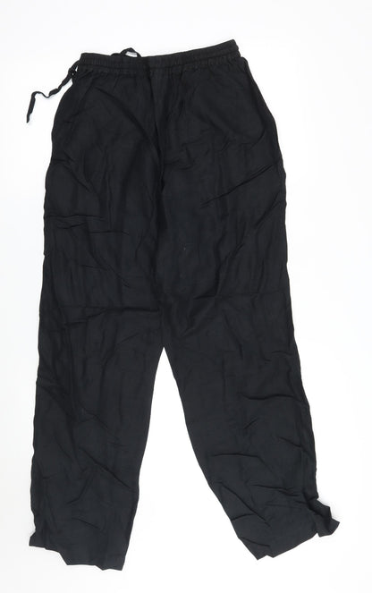 Womens UK Size 12 Preworn Regular Fit  Black Trousers