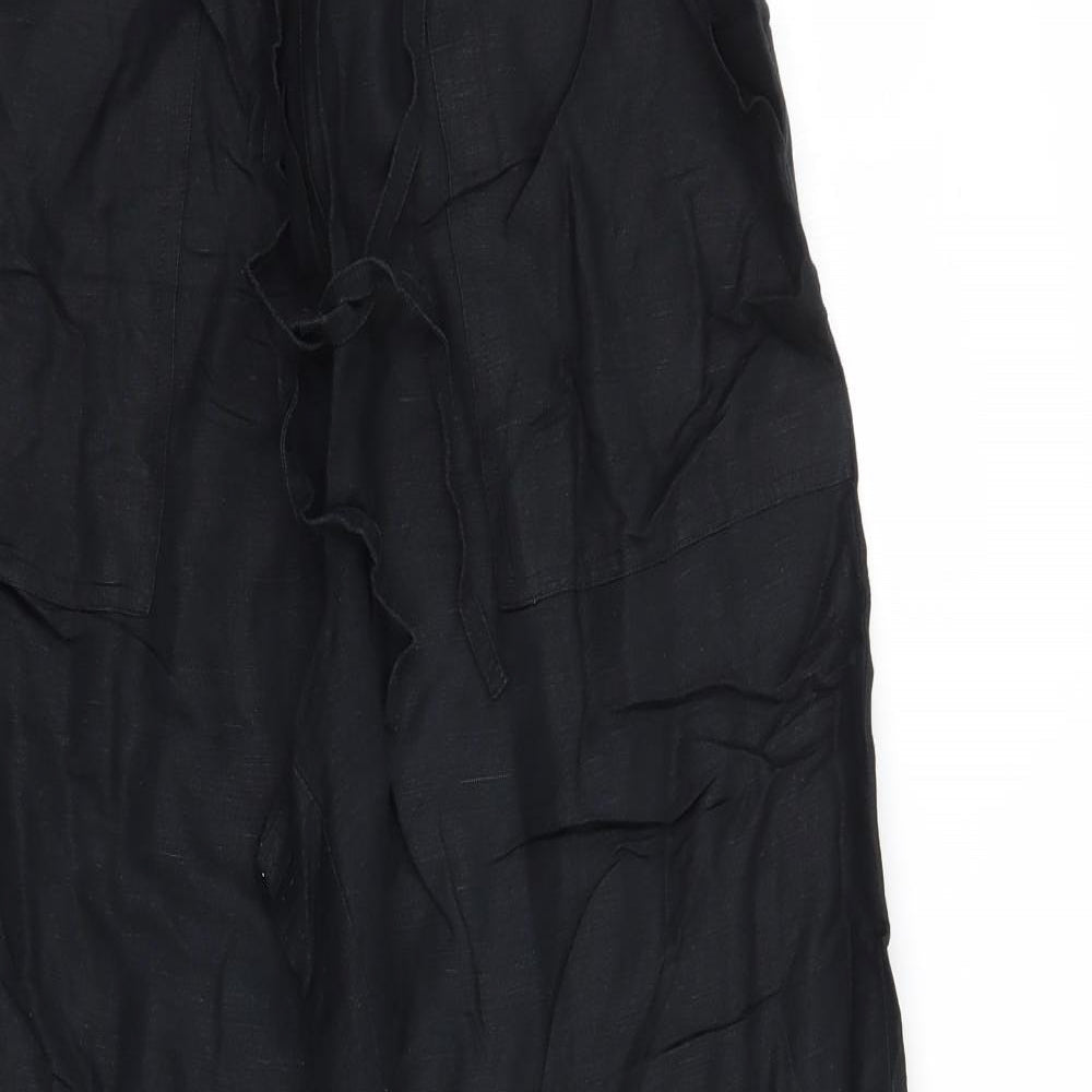 Womens UK Size 12 Preworn Regular Fit  Black Trousers