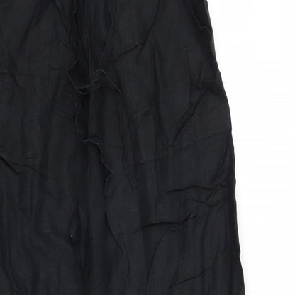 Womens UK Size 12 Preworn Regular Fit  Black Trousers