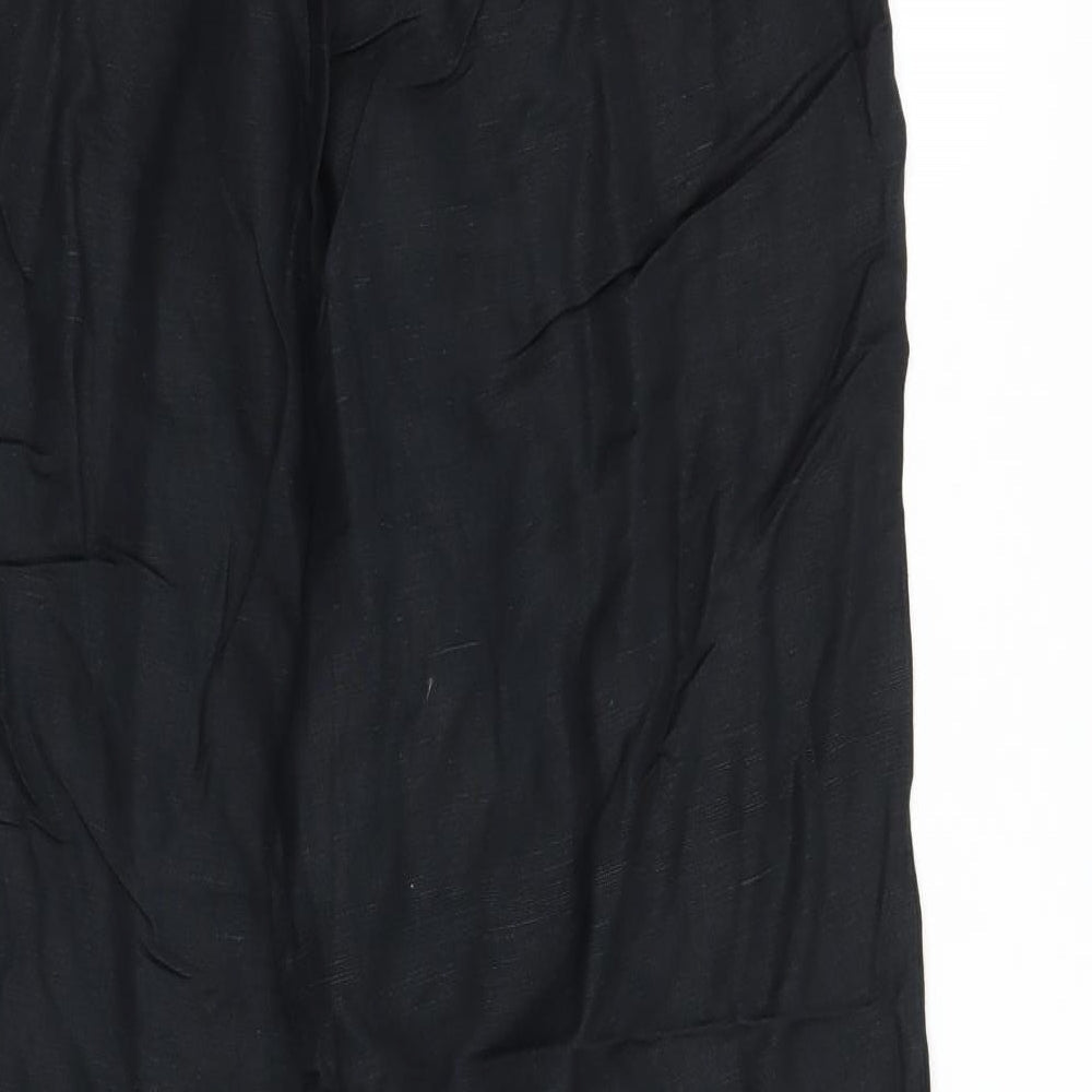 Womens UK Size 12 Preworn Regular Fit  Black Trousers