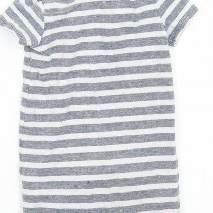 F&F Baby White Striped  Babygrow One-Piece Size 6-9 Months