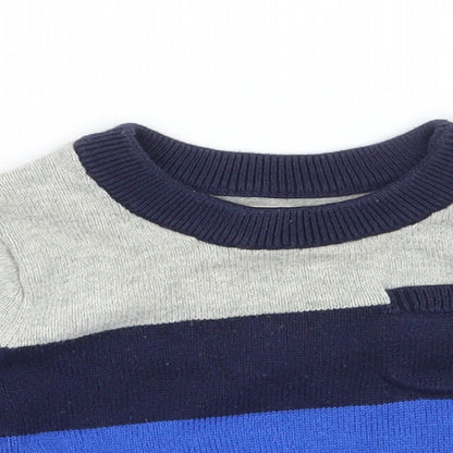 Gap Boys Blue Striped  Pullover Jumper Size 3-6 Months