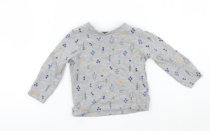 TU Boys Grey Geometric  Basic T-Shirt Size 3-6 Months