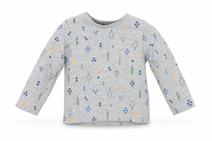 TU Boys Grey Geometric  Basic T-Shirt Size 3-6 Months