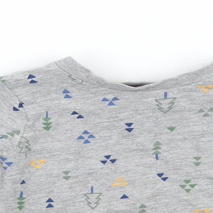 TU Boys Grey Geometric  Basic T-Shirt Size 3-6 Months