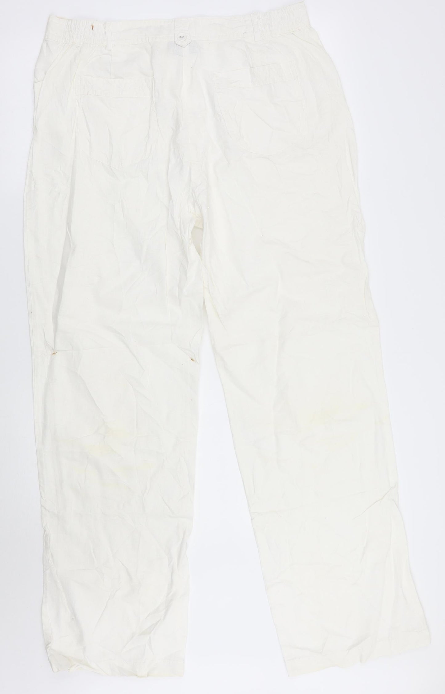 Womens UK Size 18 Canda Regular Fit  White Trousers