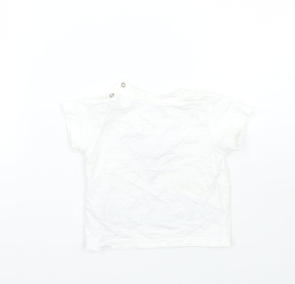 Marks & Spencer Boys White   Basic T-Shirt Size 0-3 Months