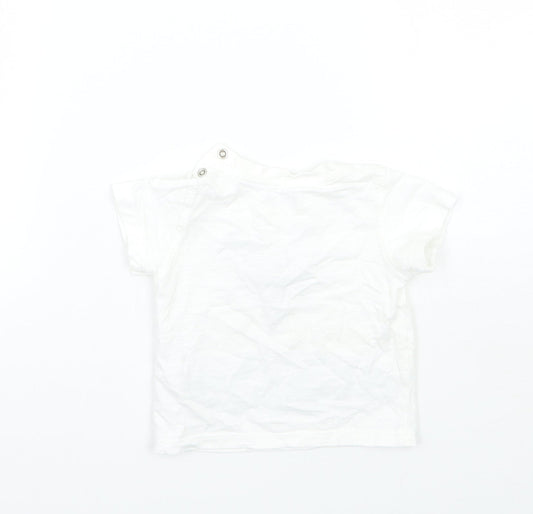Marks and Spencer Boys White   Basic T-Shirt Size 0-3 Months