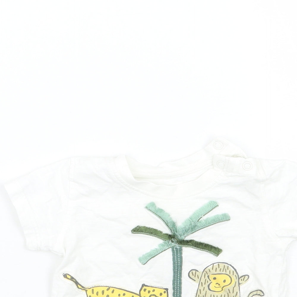 Marks & Spencer Boys White   Basic T-Shirt Size 0-3 Months