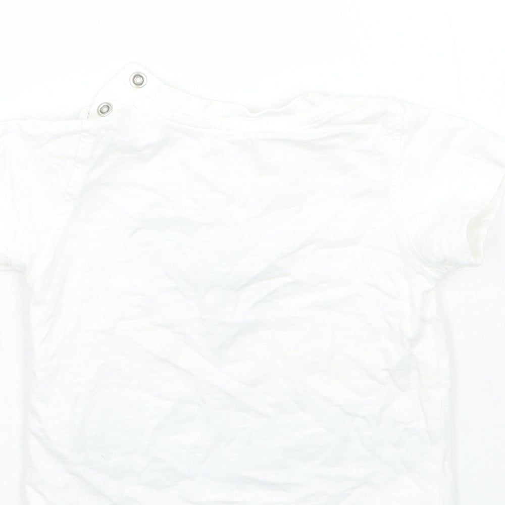 Marks & Spencer Boys White   Basic T-Shirt Size 0-3 Months