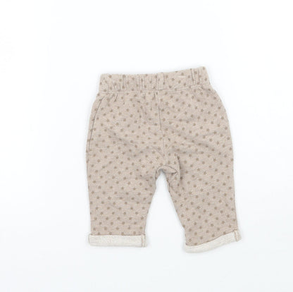 TU Boys Brown Geometric  Sweatpants Trousers Size 0-3 Months