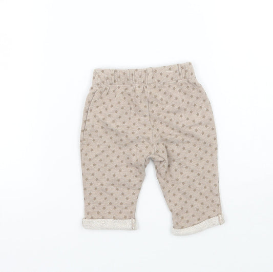 TU Boys Brown Geometric  Sweatpants Trousers Size 0-3 Months