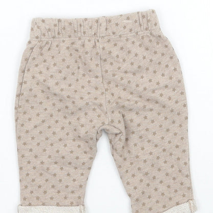TU Boys Brown Geometric  Sweatpants Trousers Size 0-3 Months