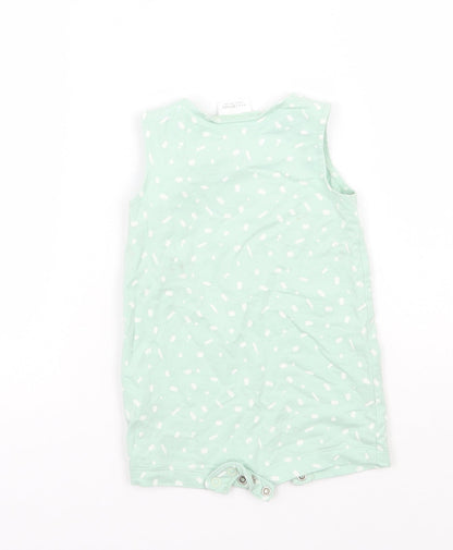NEXT Girls Green Polka Dot  Babygrow One-Piece Size 3-6 Months