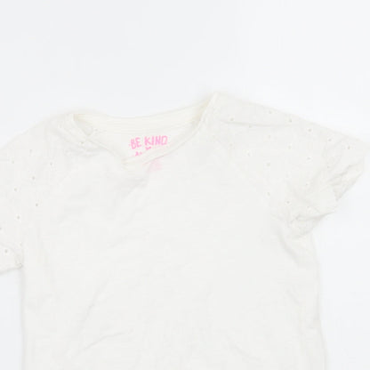 F&F Girls White   Basic T-Shirt Size 6 Years