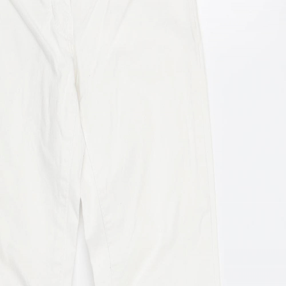 Womens UK Size 2XS H&M Regular Fit Skinny White Jeans