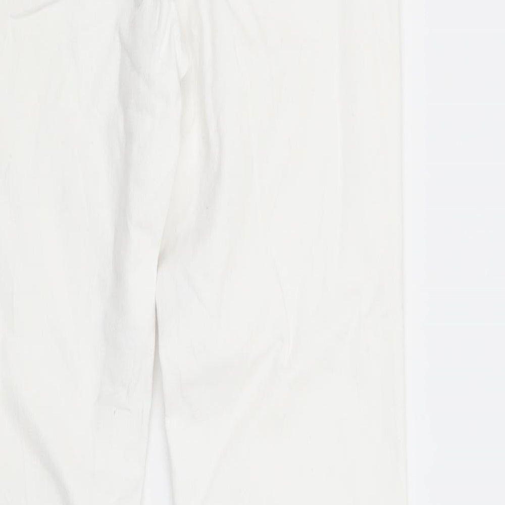 Womens UK Size 2XS H&M Regular Fit Skinny White Jeans