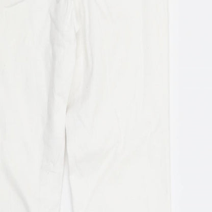 Womens UK Size 2XS H&M Regular Fit Skinny White Jeans