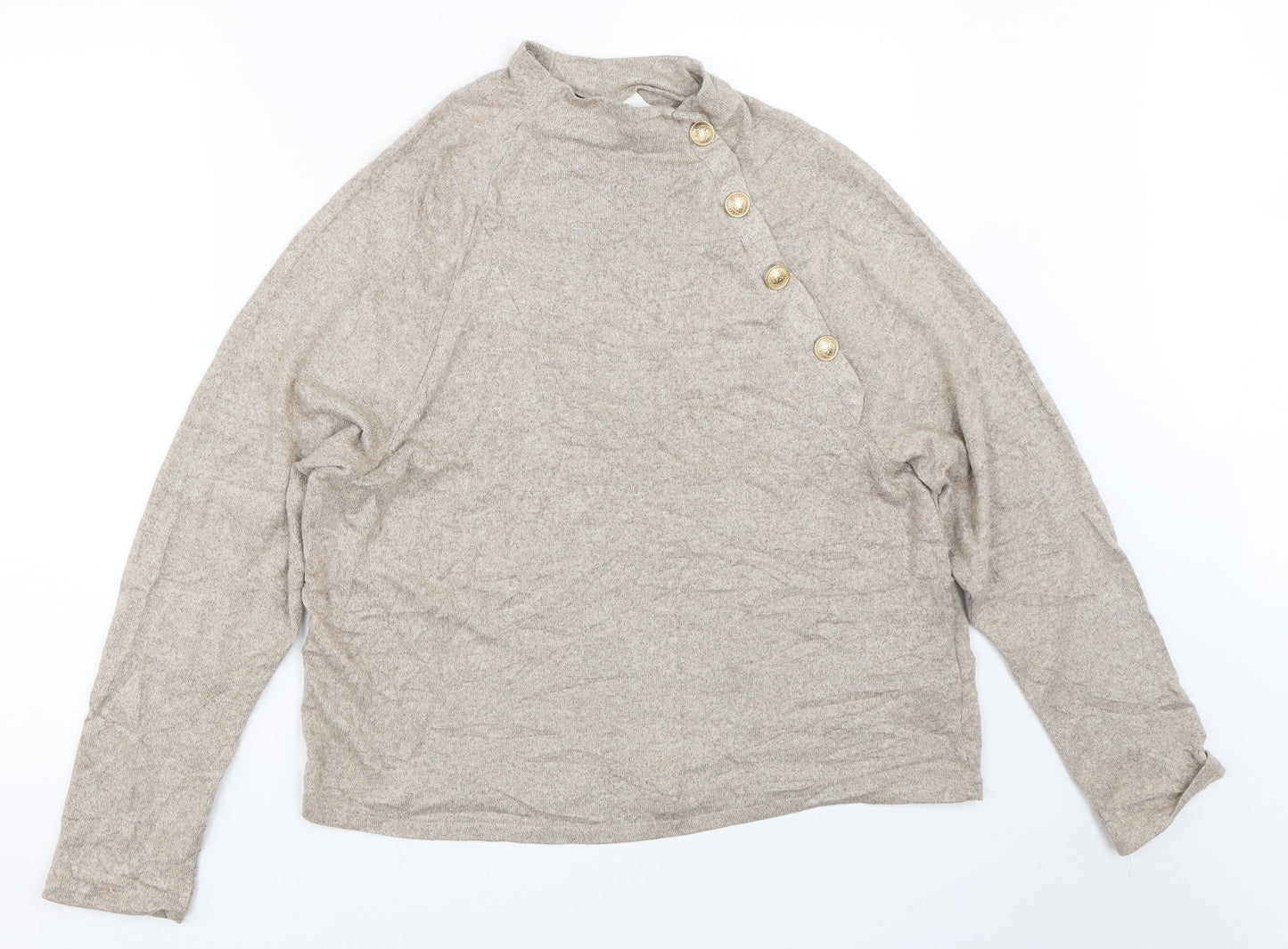 Womens UK Size S H&M Beige Pullover Jumper