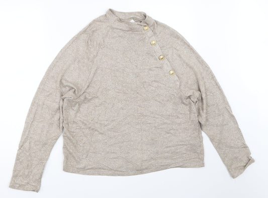 Womens UK Size S H&M Beige Pullover Jumper