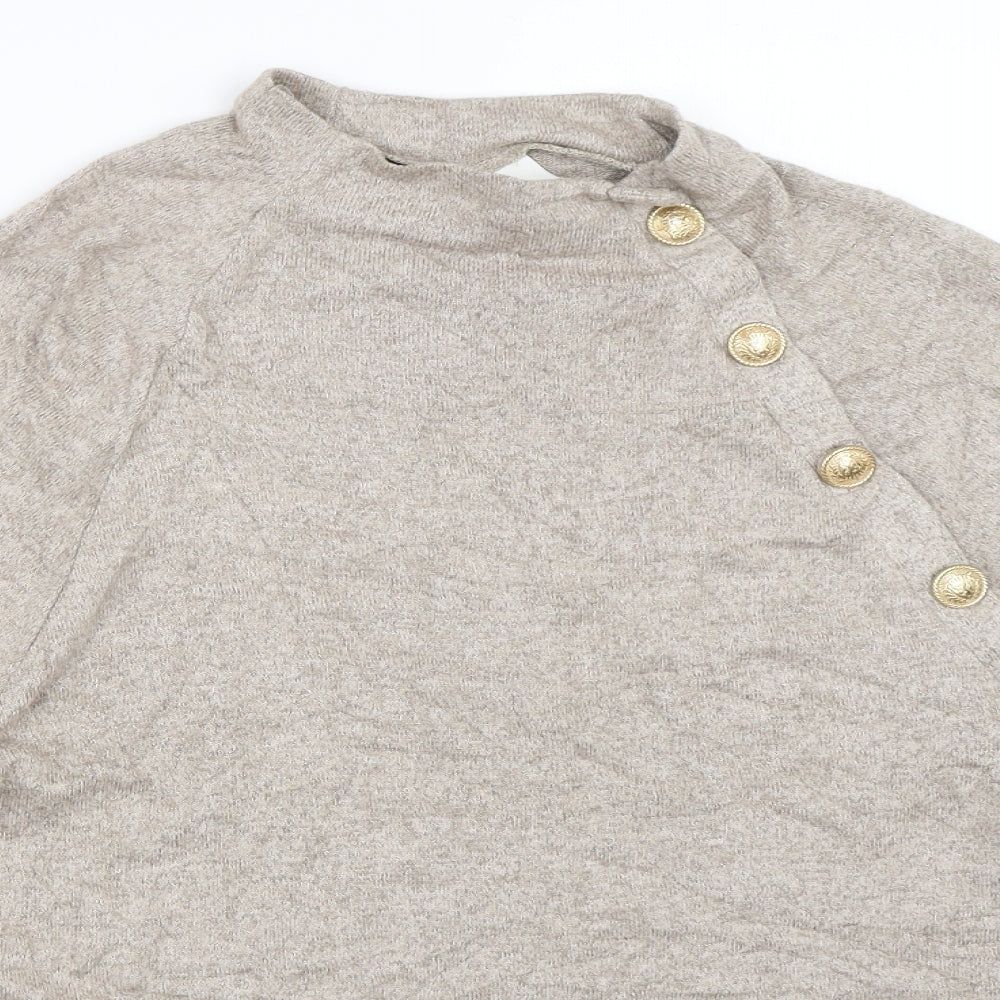 Womens UK Size S H&M Beige Pullover Jumper