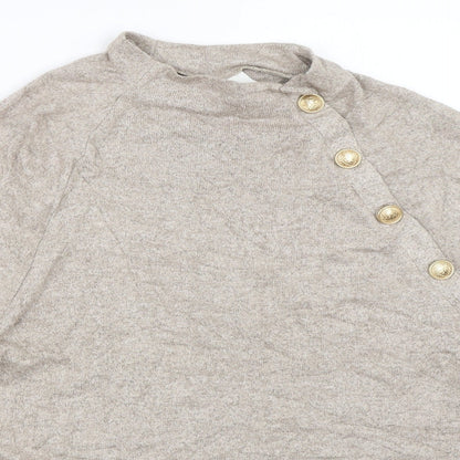 Womens UK Size S H&M Beige Pullover Jumper