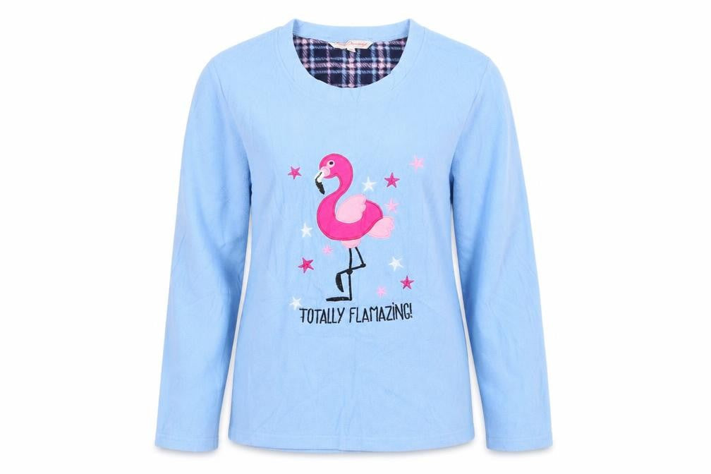 Forever Dreaming Womens Blue Solid  Top Pyjama Top Size S