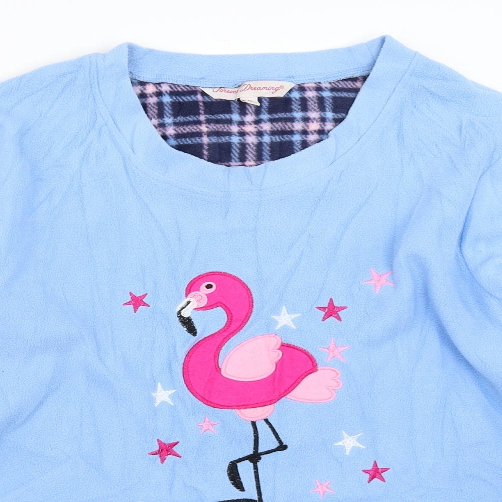 Forever Dreaming Womens Blue Solid  Top Pyjama Top Size S