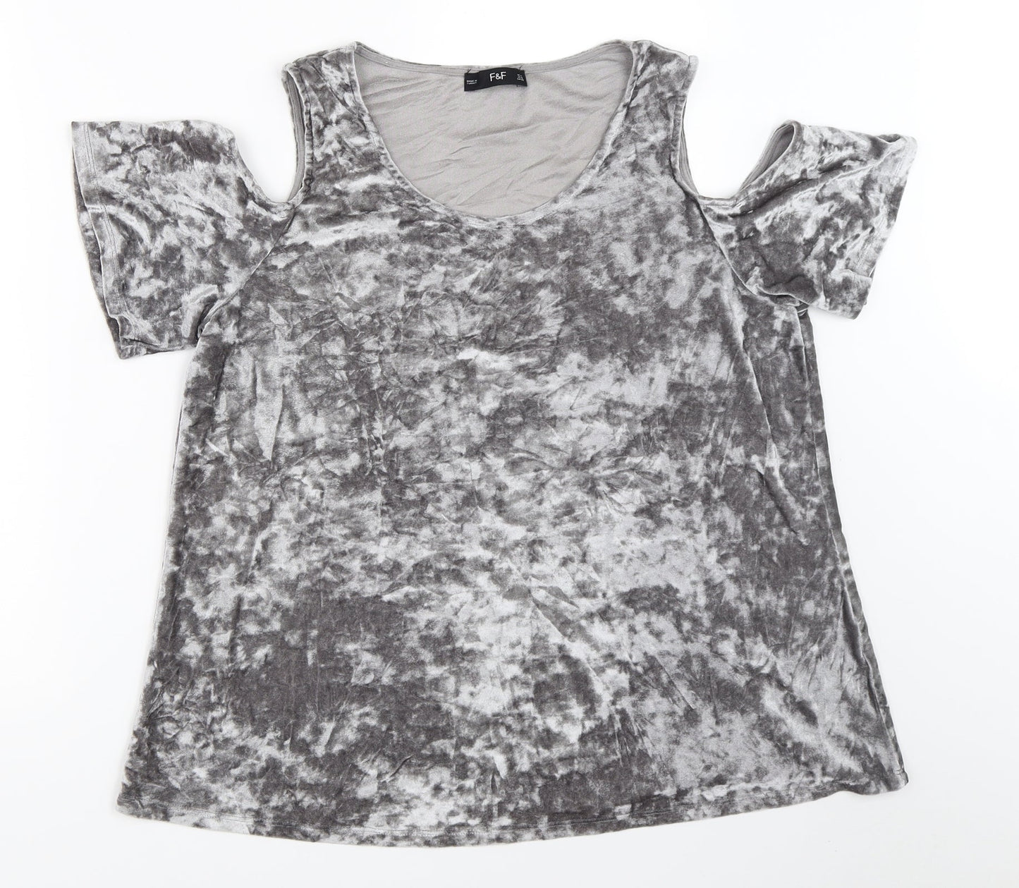 F&F Womens Silver   Basic Blouse Size 14