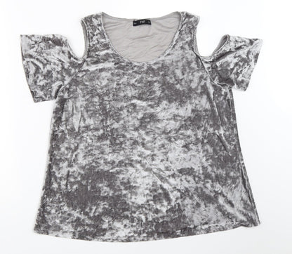 F&F Womens Silver   Basic Blouse Size 14