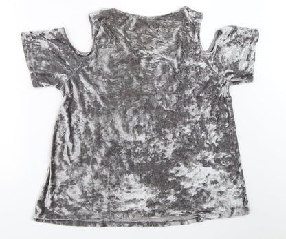 F&F Womens Silver   Basic Blouse Size 14