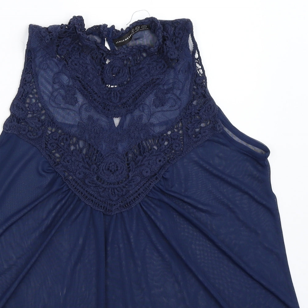 Womens UK Size 6 Atmosphere Blue Basic Blouse