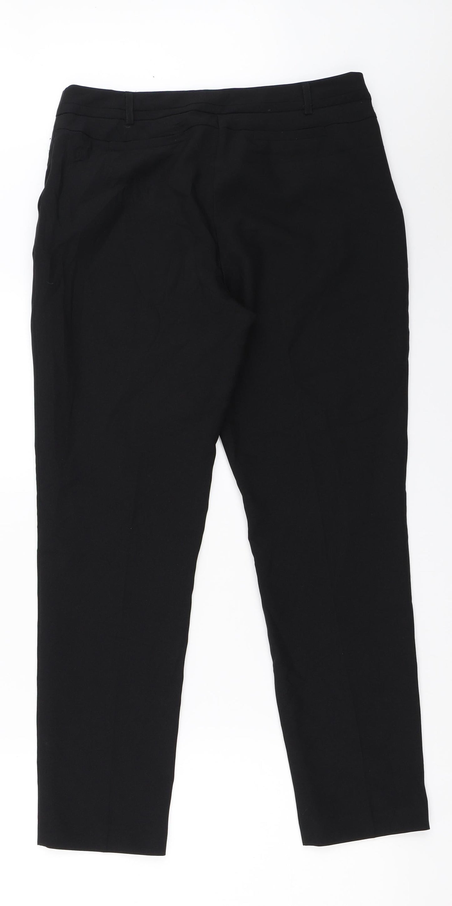 Womens UK Size 10 Peacocks Regular Fit  Black Trousers