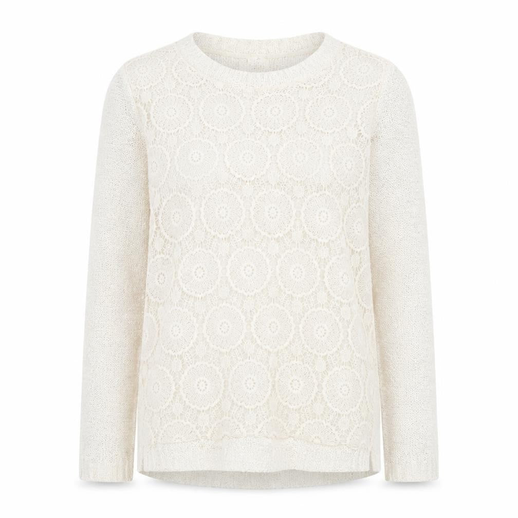 Womens UK Size S Dixie White Pullover Jumper
