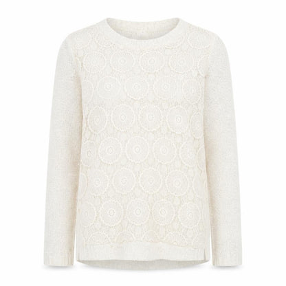 Womens UK Size S Dixie White Pullover Jumper