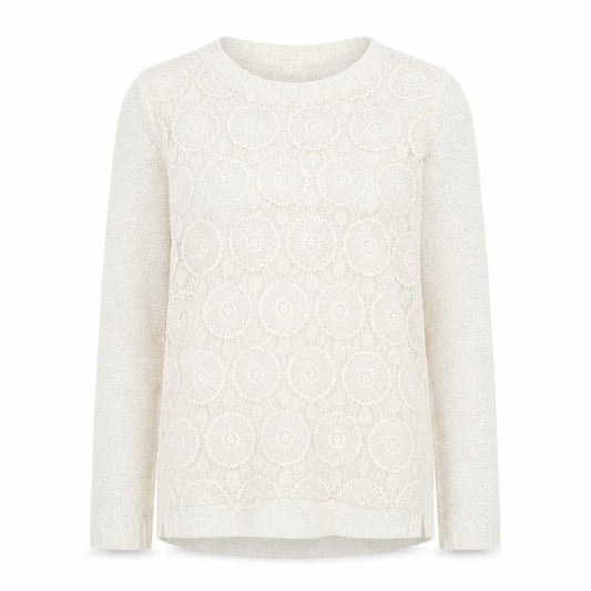 Womens UK Size S Dixie White Pullover Jumper