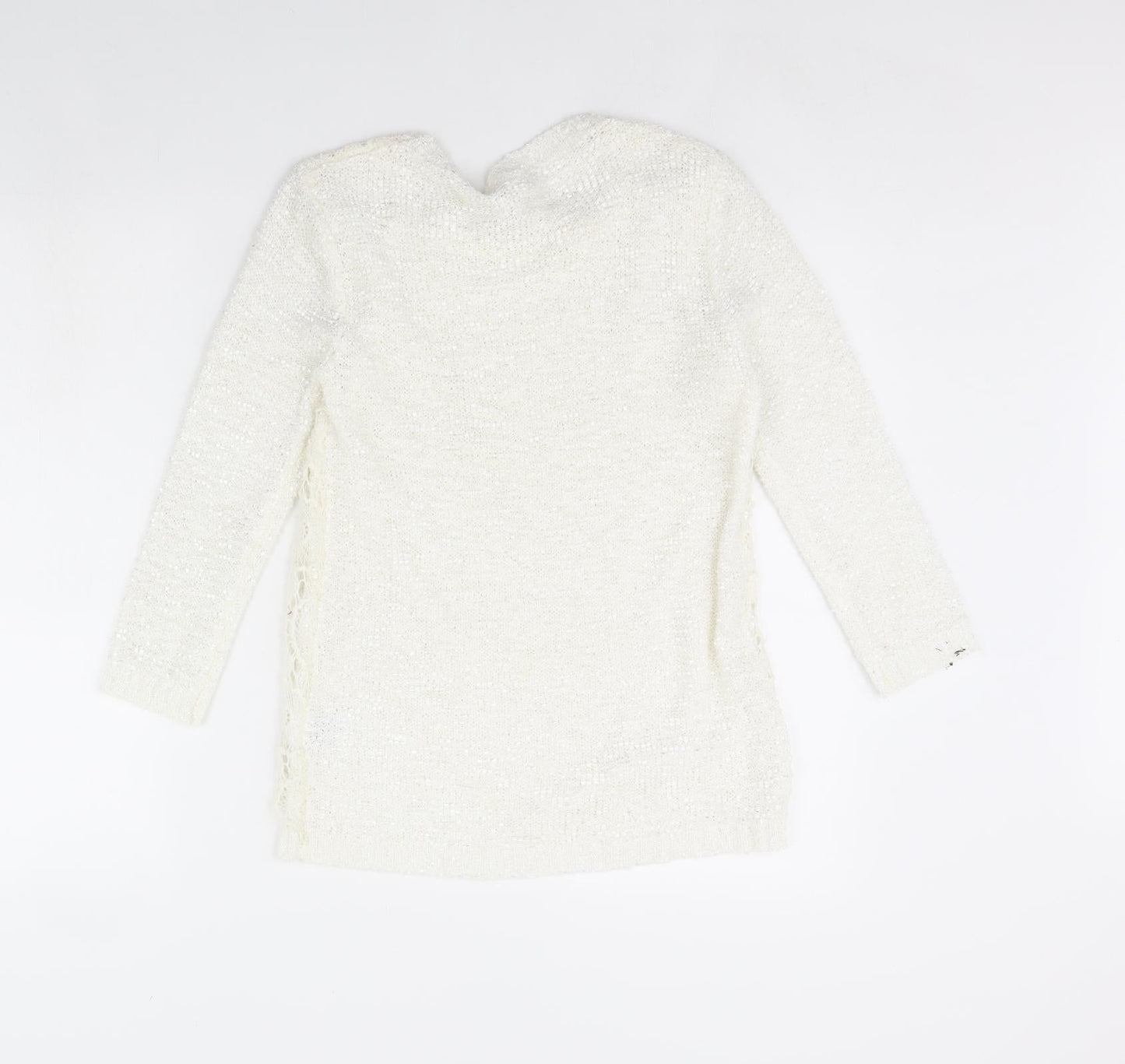 Dixie Womens White   Pullover Jumper Size S