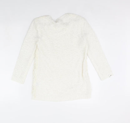 Dixie Womens White   Pullover Jumper Size S
