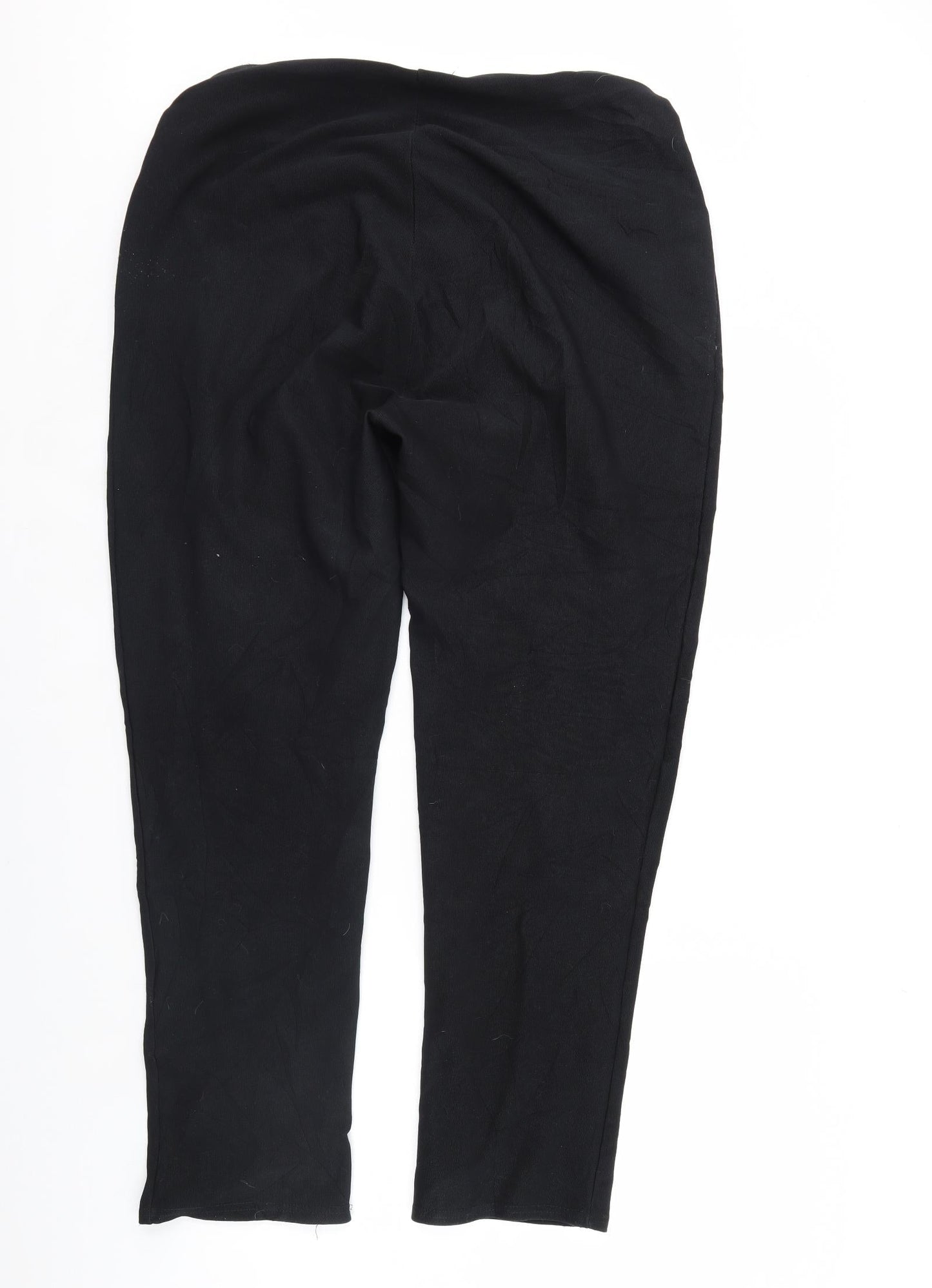 Womens UK Size 20 Preworn Regular Fit Dress Pants Black Trousers