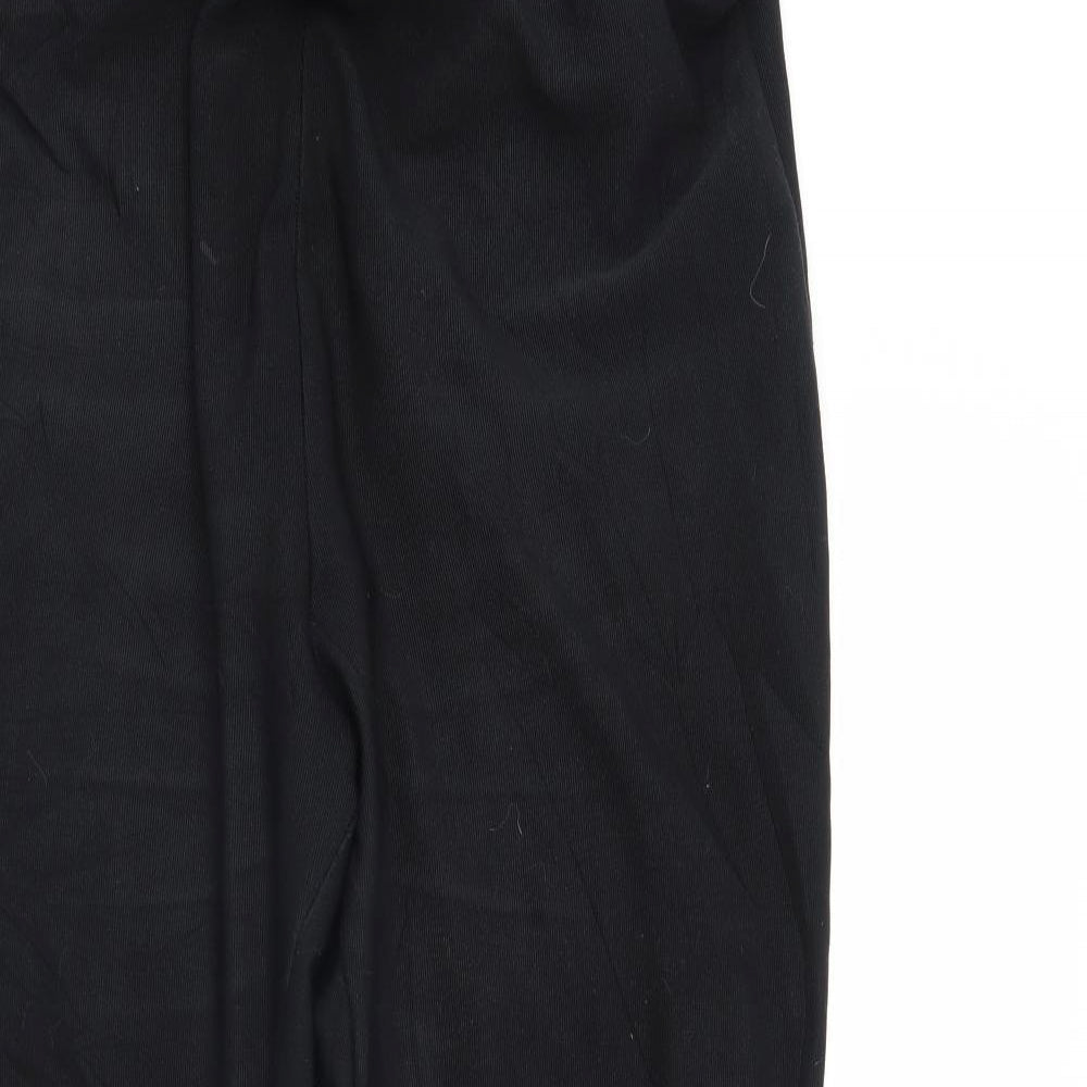 Womens UK Size 20 Preworn Regular Fit Dress Pants Black Trousers