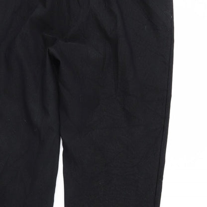 Womens UK Size 20 Preworn Regular Fit Dress Pants Black Trousers