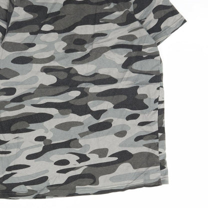 F&F Boys Grey Camouflage  Basic T-Shirt Size 11 Years  - Brooklyn