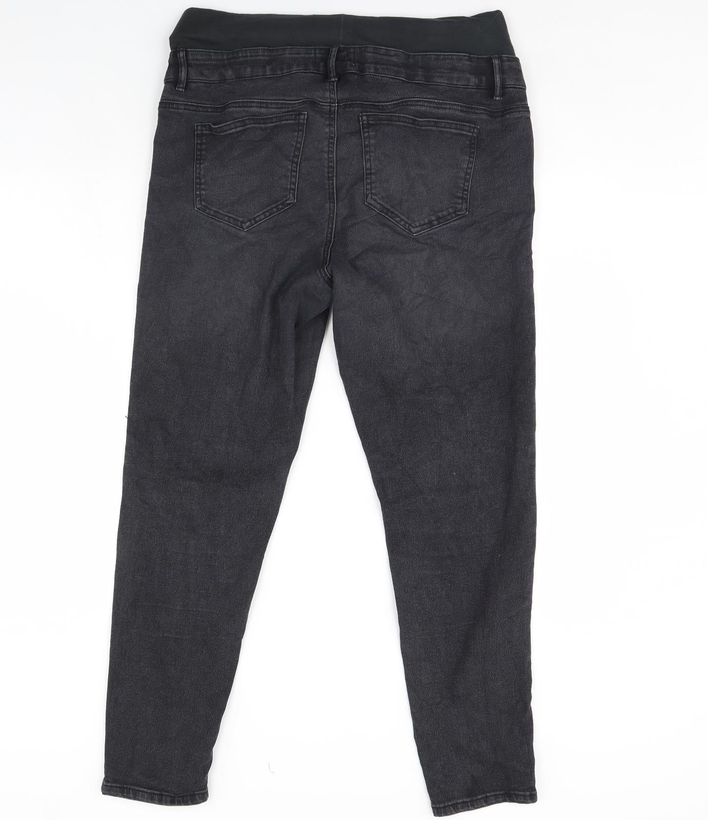 Pieces Womens Black  Denim Skinny Jeans Size 38 in L30 in