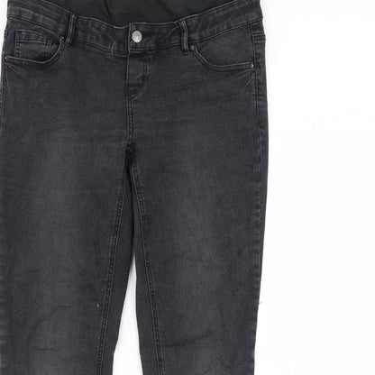 Pieces Womens Black  Denim Skinny Jeans Size 38 in L30 in